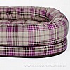 Purple Tartan Snuggle Dog Bed